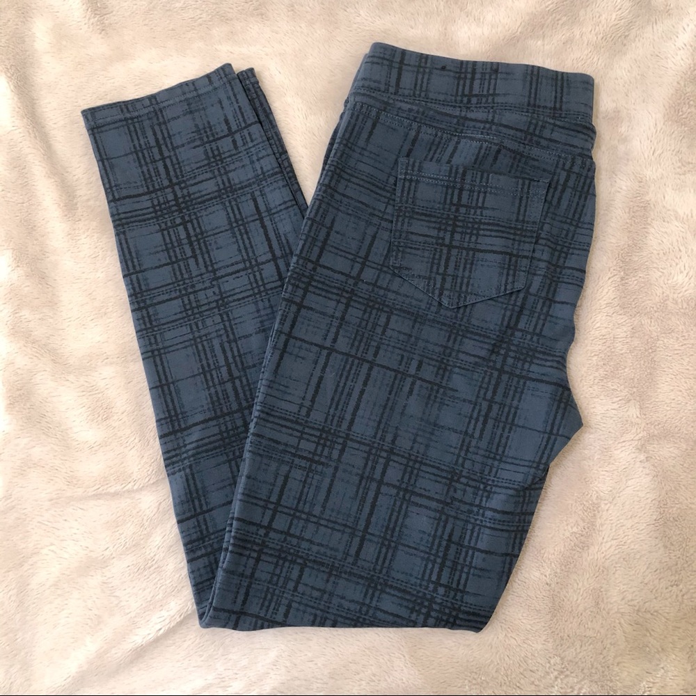 Liverpool Navy Plaid Dress Pant Leggings